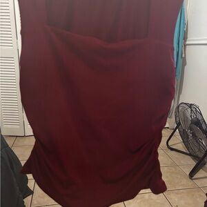Zara Burgundy Muscle Tee